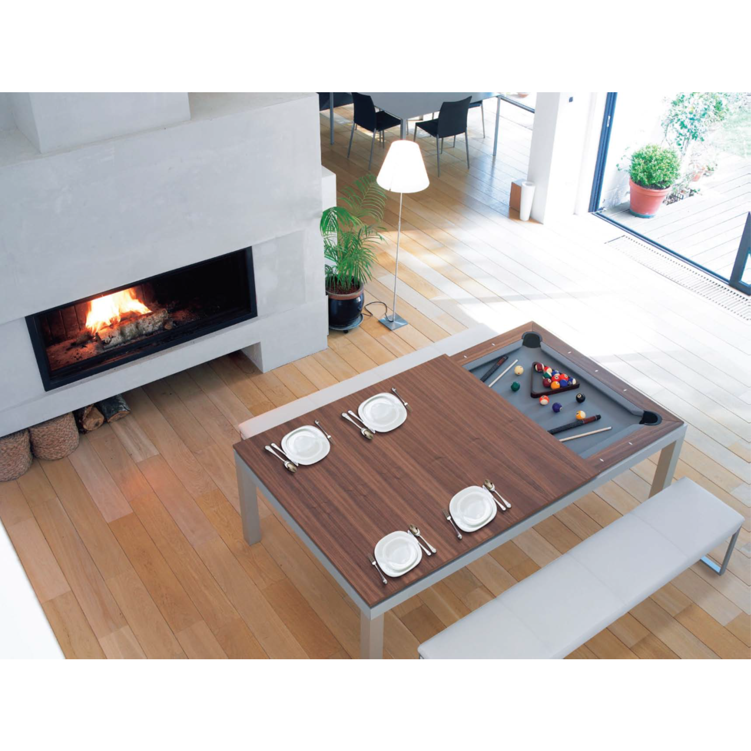 Table transformable en billard