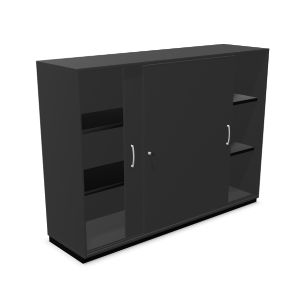 Armoire à portes coulissantes-élément du bas 3 HC avec cloison intermédiaire – Image 2